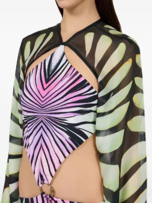CLASS Roberto Cavalli 総柄ドレープワンピース 38 Roberto Cavalli One-Pieces for Women | Shop Now on FARFETCH