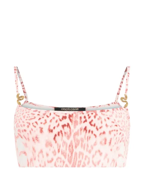 Roberto Cavalli leopard-print cropped top
