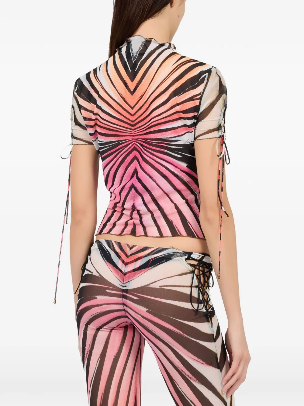 Roberto Cavalli T-shirt met zebraprint Oranje