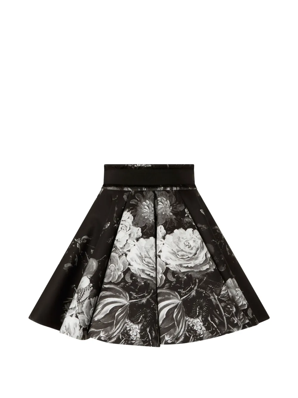 Roberto Cavalli Minirock mit Blumenmuster - Schwarz