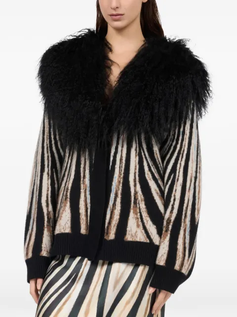 Roberto Cavalli cárdigan con estampado de cebra