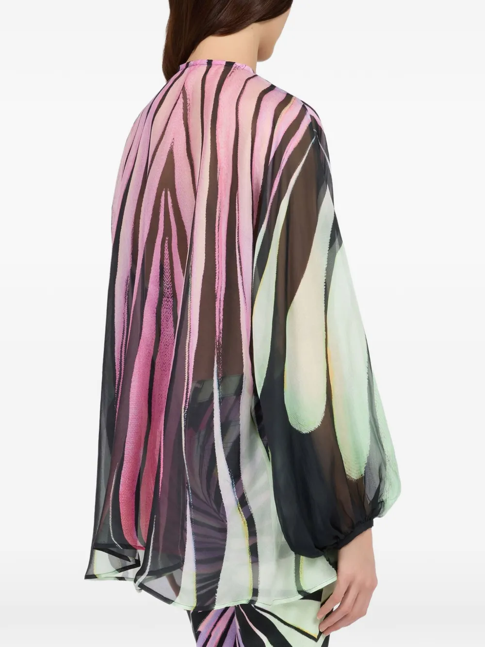 Roberto Cavalli Ray Of Paradise blouse met print Roze