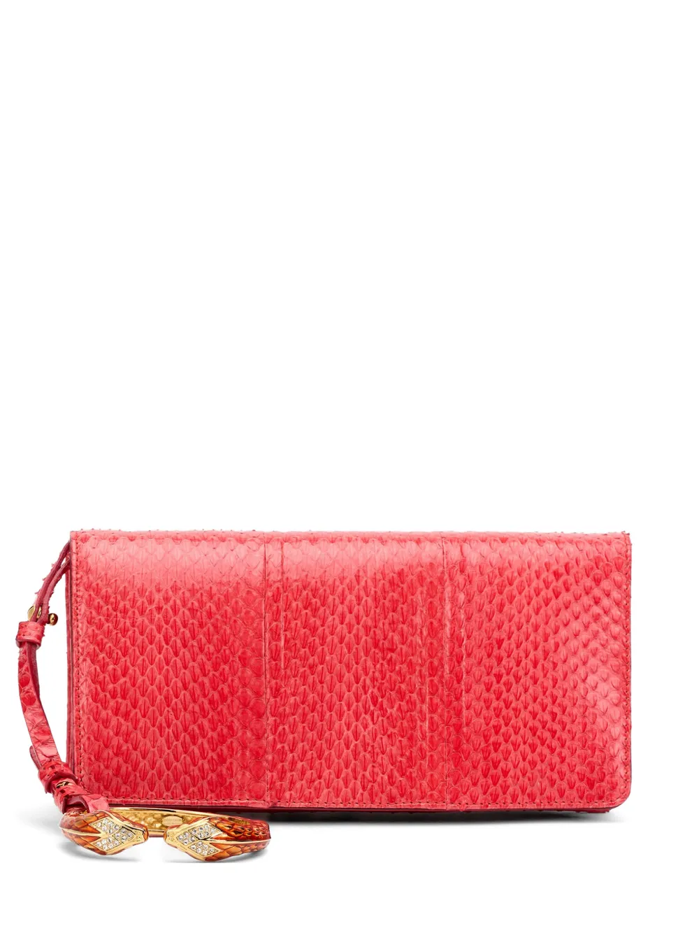 Roberto Cavalli Serpentine bangle-handle clutch bag - Red