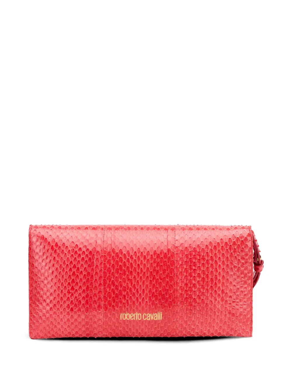 Roberto Cavalli Serpentine clutch met handvat Rood