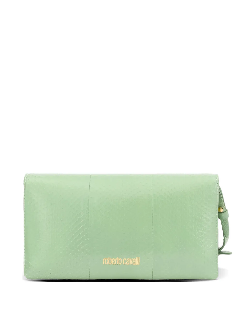 Roberto Cavalli Clutch con effetto pelle di serpente - Verde
