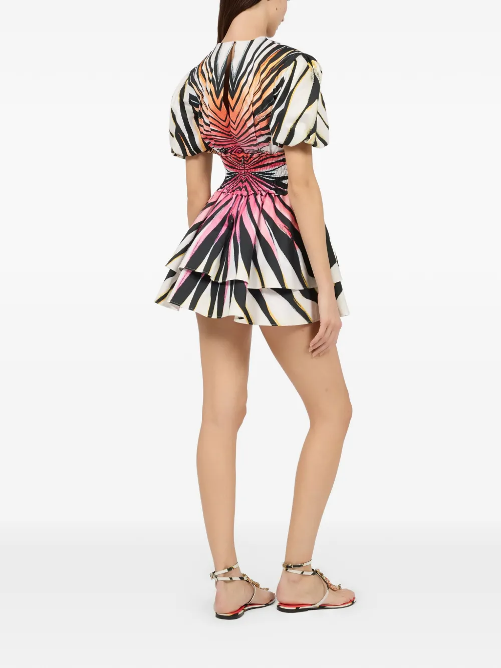 Roberto Cavalli Mini-jurk met print Beige