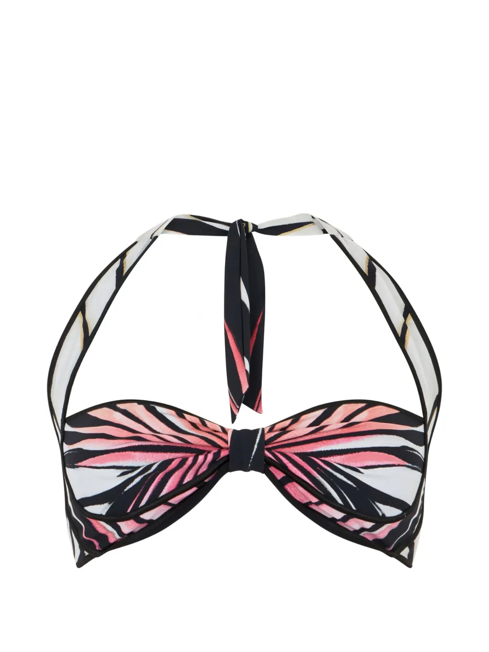 Roberto Cavalli palm-print bikini top - Nero
