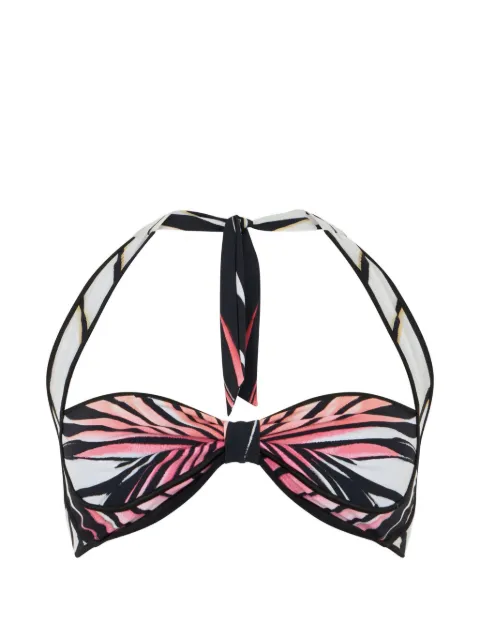 Roberto Cavalli palm-print bikini top