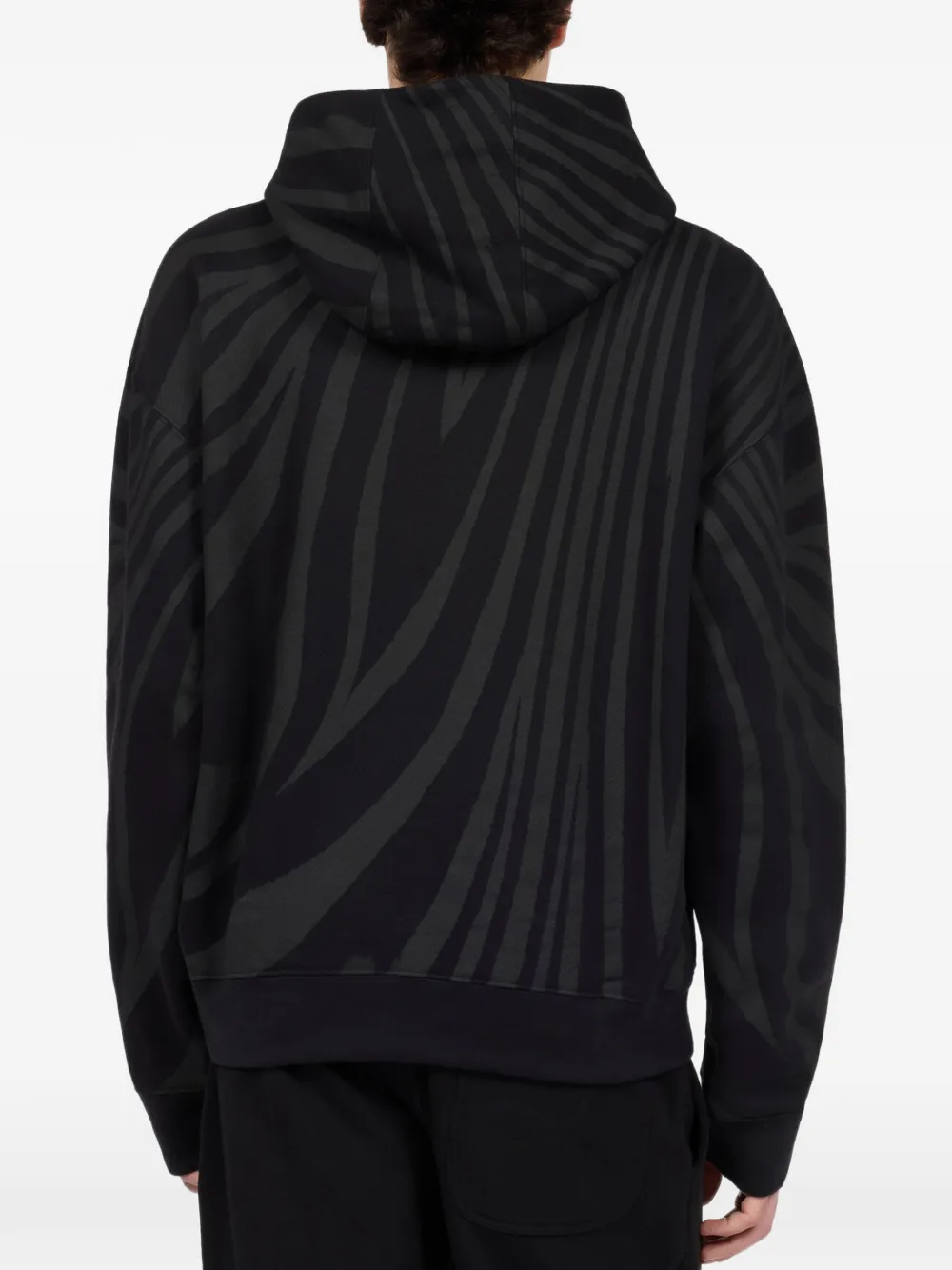 Roberto Cavalli zebra-print hoodie Zwart