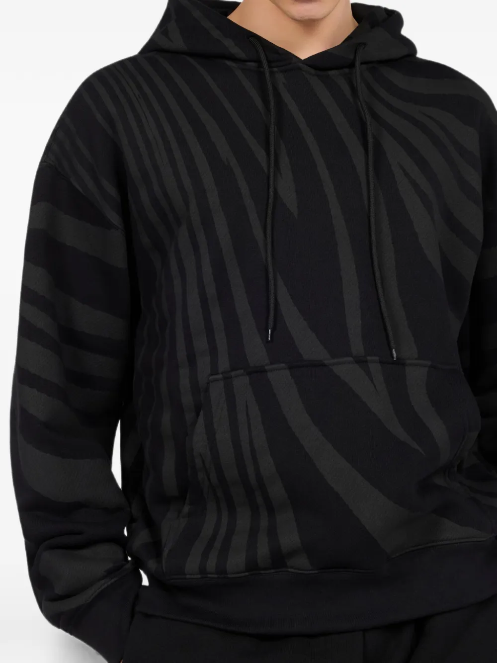 Roberto Cavalli zebra-print hoodie Zwart