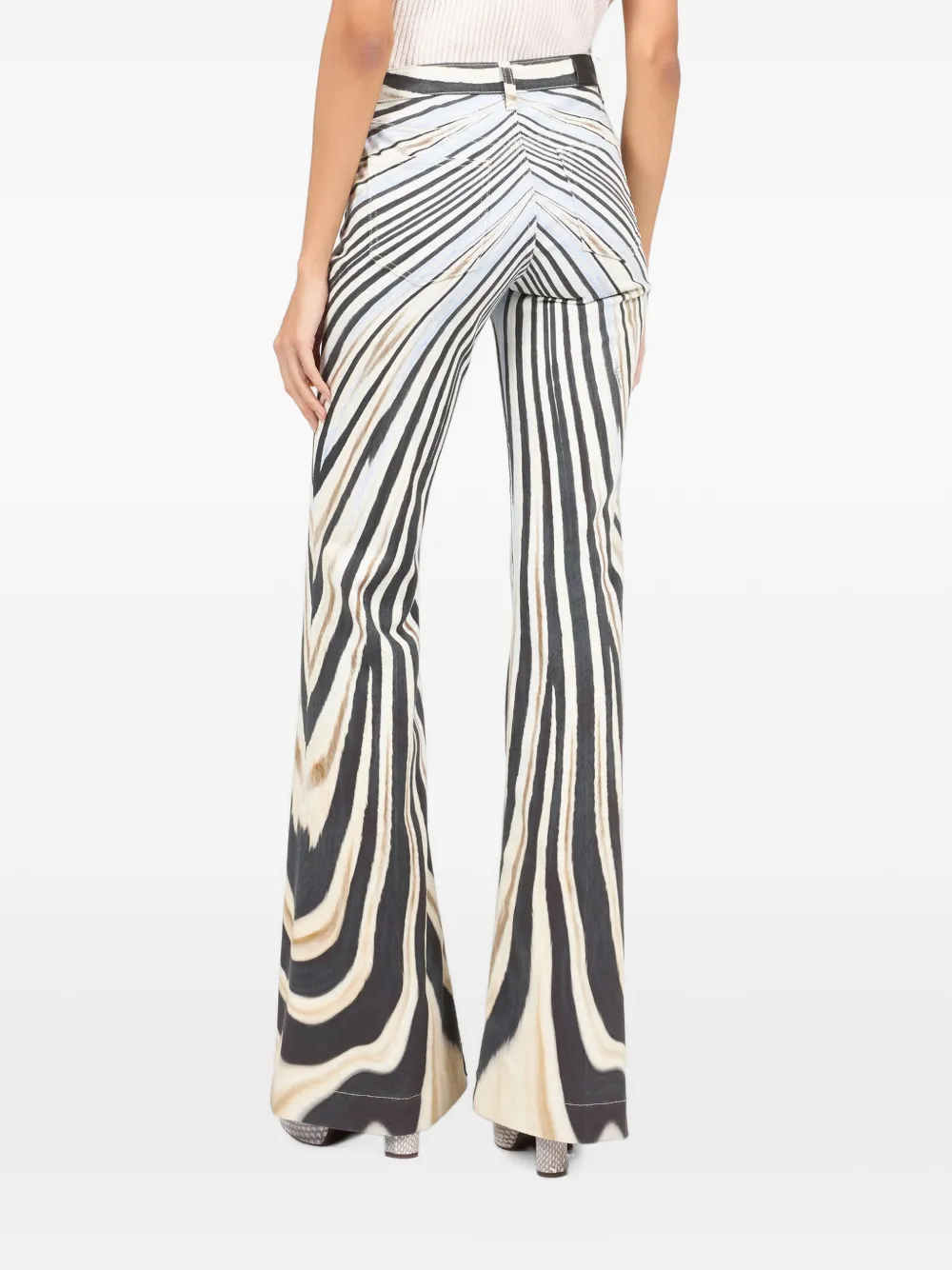 Roberto Cavalli Flared broek Zwart