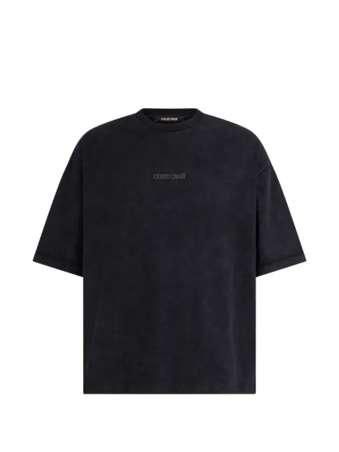 Roberto Cavalli snake-print logo-detailed T-shirt