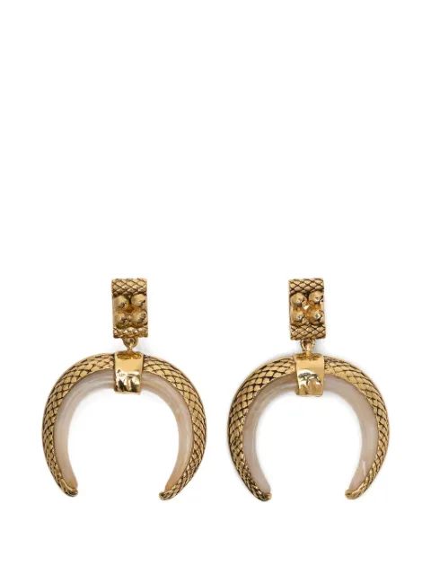 Roberto Cavalli boucles d'oreilles à effet peau de serpent