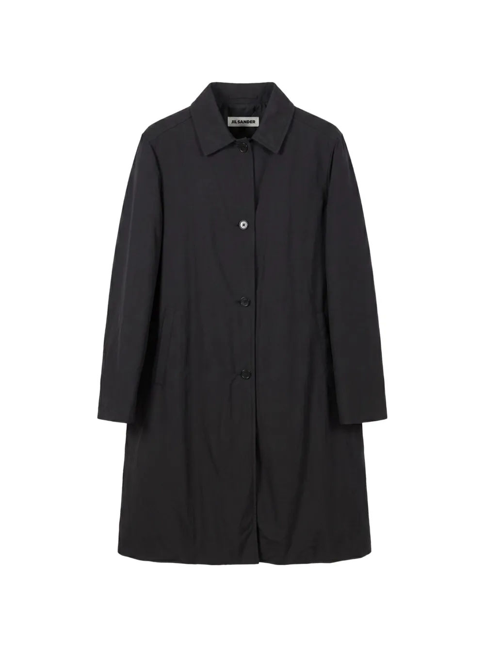 Jil Sander single-breasted button-fastening coat - Black