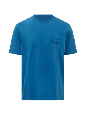 Balenciaga logo-print T-shirt | Blue | FARFETCH