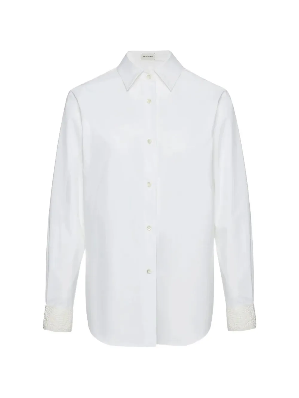 Magda Butrym crochet-panel cotton shirt - Bianco