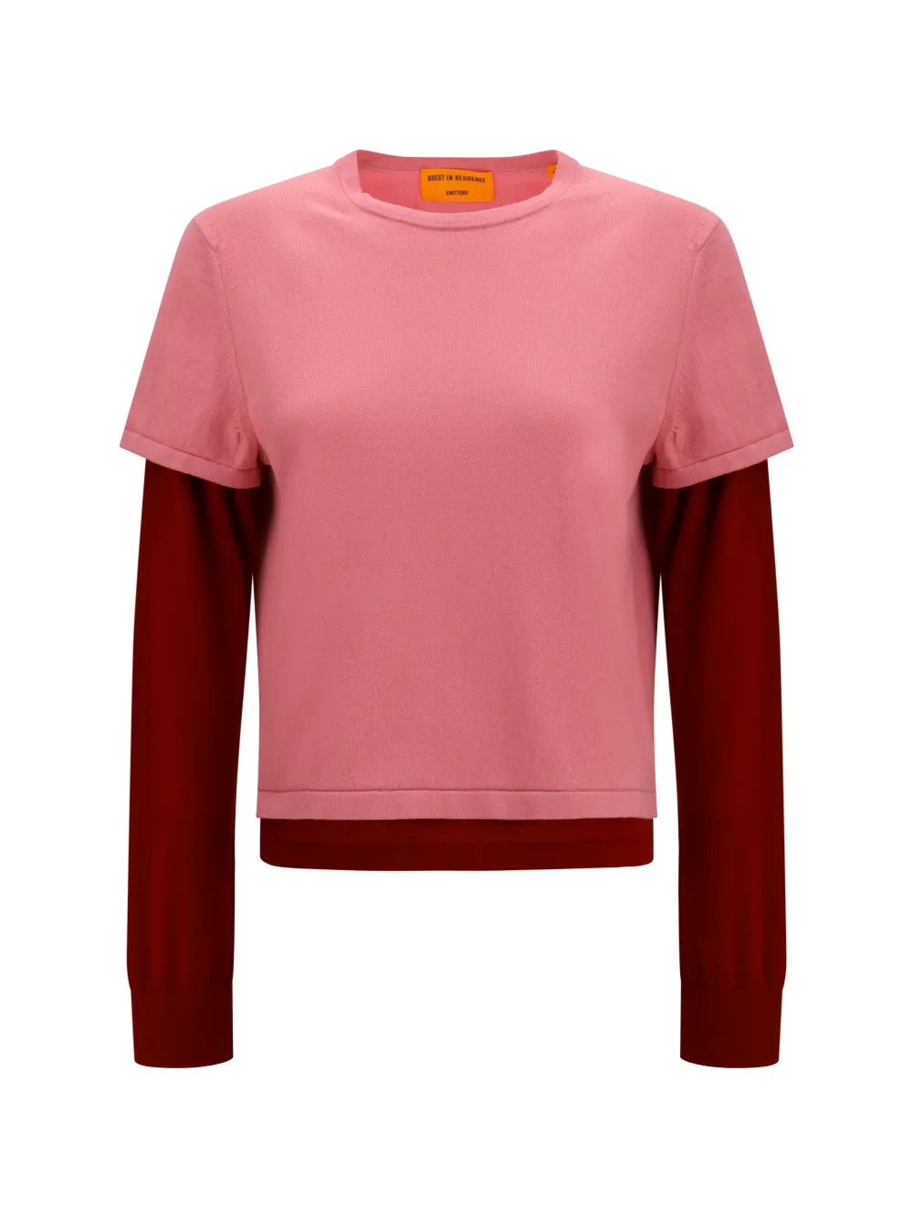 Guest In Residence layered-effect fine-knit T-shirt - Rosa