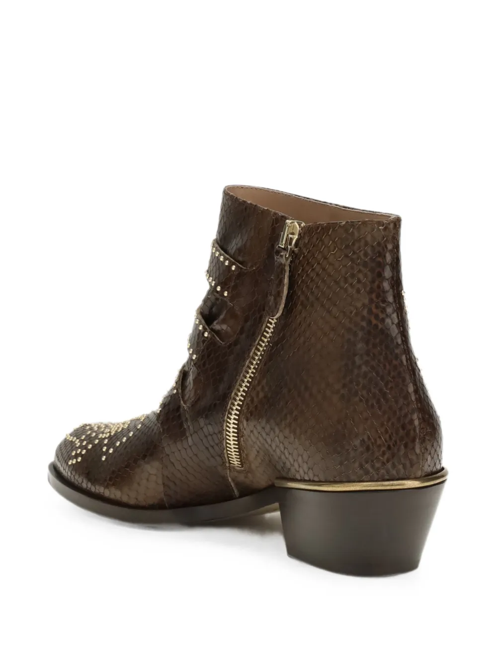 Chloé Susanna studded buckle-strap ankle boots Bruin