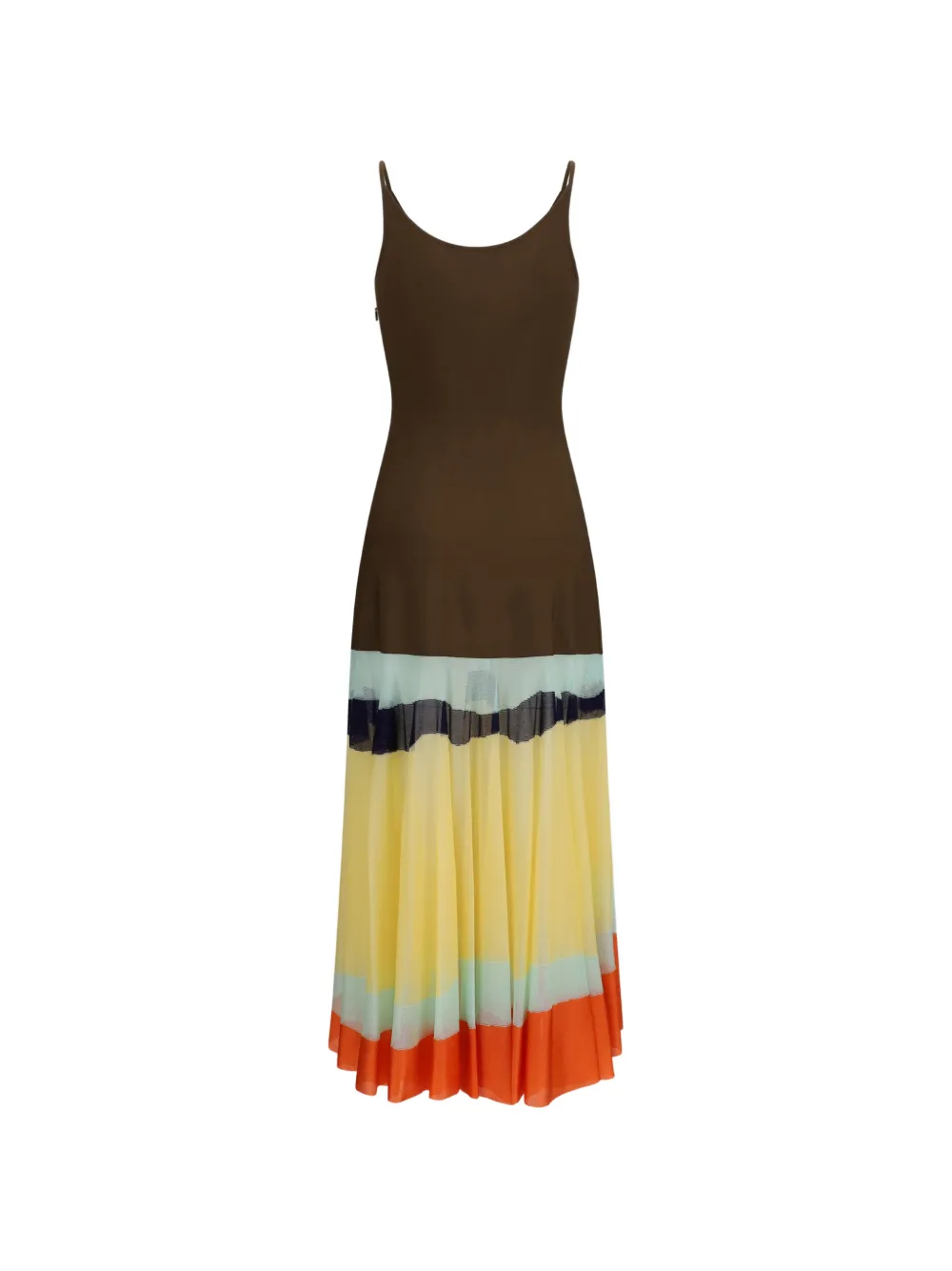 FENDI Gestreepte maxi-jurk Bruin