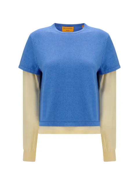 Guest In Residence layered-effect fine-knit T-shirt