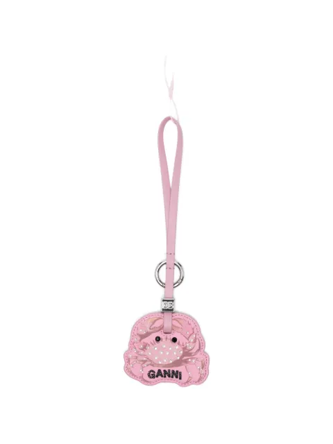 GANNI crab-motif crystal-embellished keyring