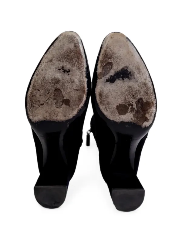 Saint Laurent Pre-Owned Loulou Zip Ankle Boots | Black | FARFETCH