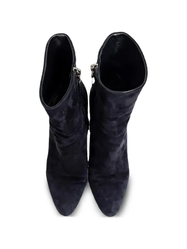 Saint Laurent Pre-Owned Loulou Zip Ankle Boots | Black | FARFETCH