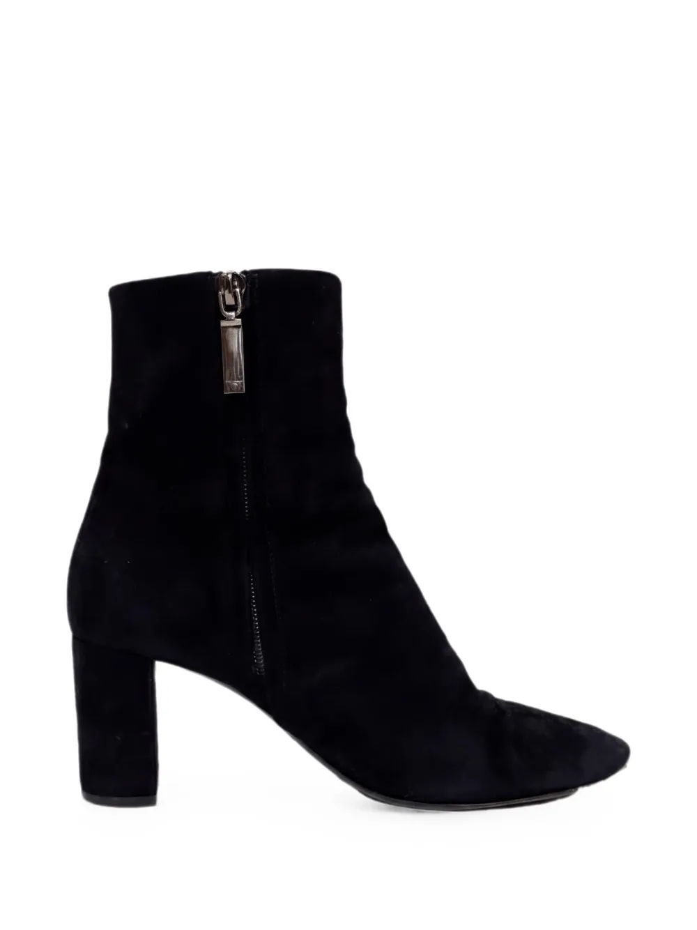 Saint Laurent Pre-Owned Loulou zip ankle boots - Nero