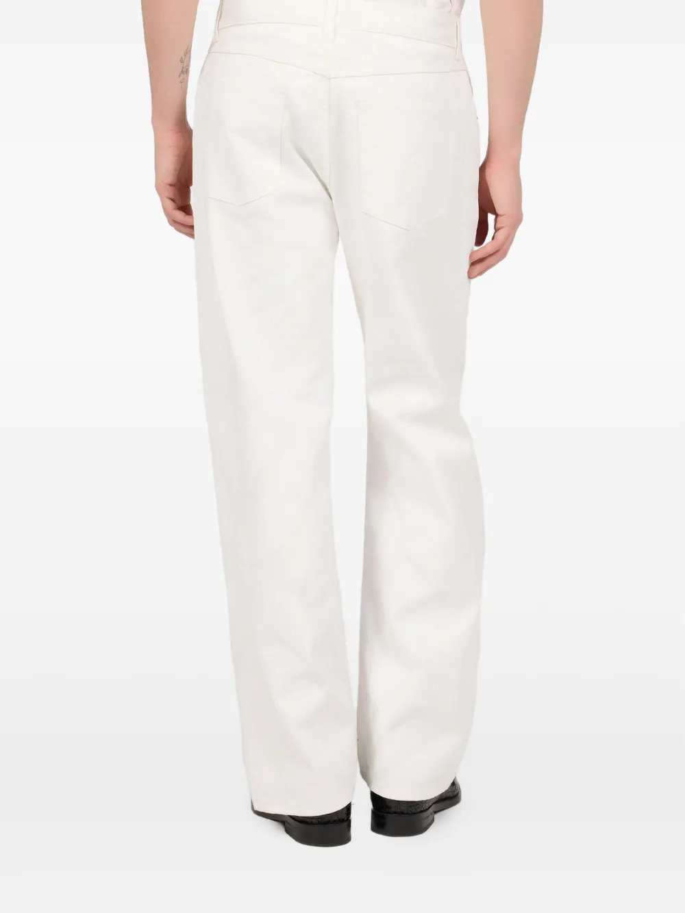Roberto Cavalli Straight jeans met print Wit