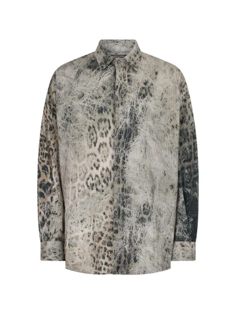 Roberto Cavalli leopard-print shirt