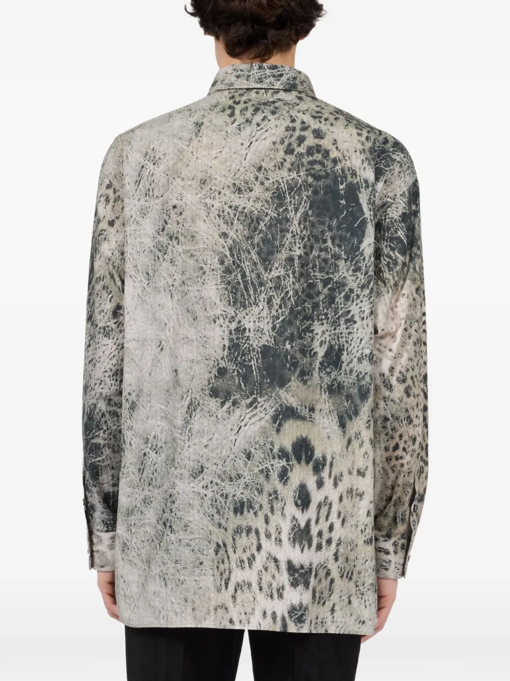Roberto Cavalli Overhemd met luipaardprint Beige