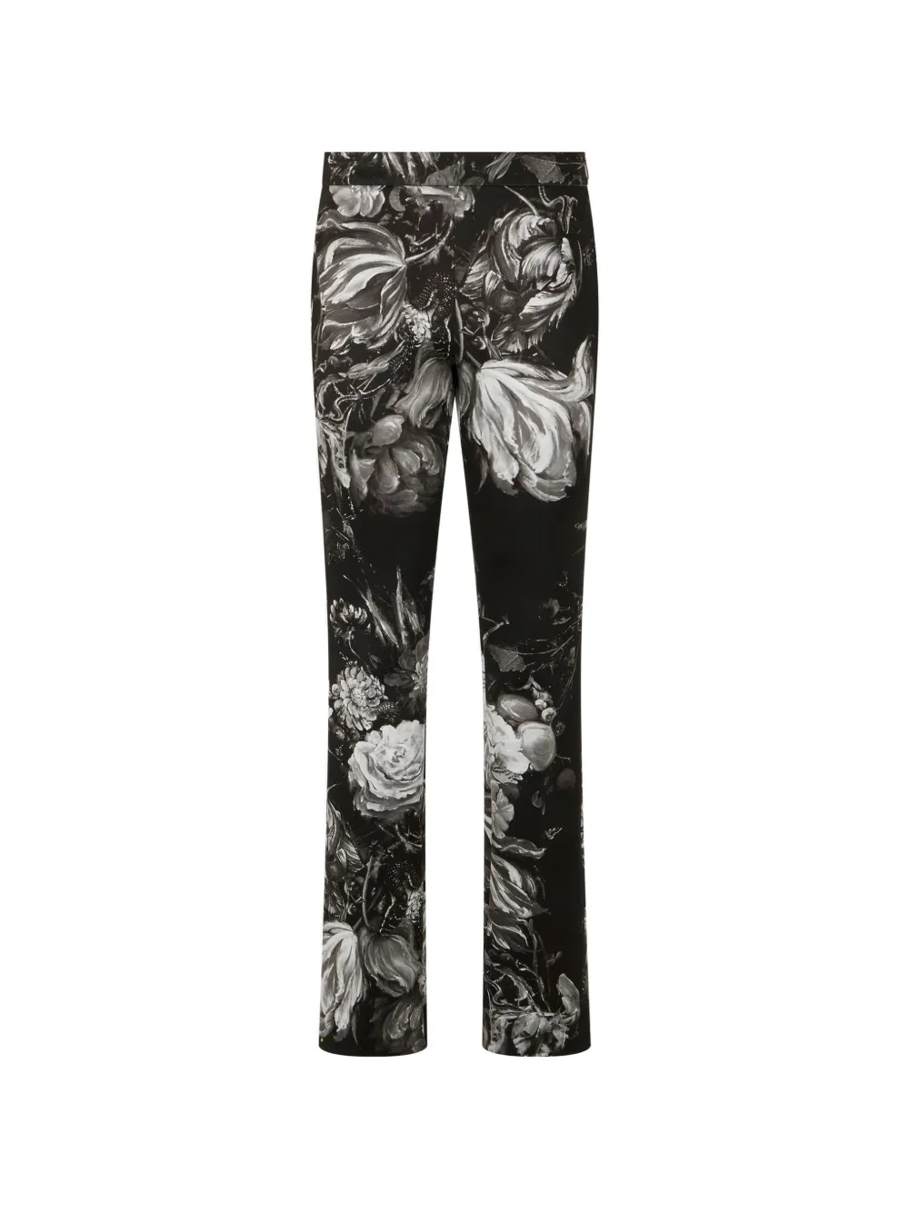 Roberto Cavalli Broek met bloemenprint Zwart