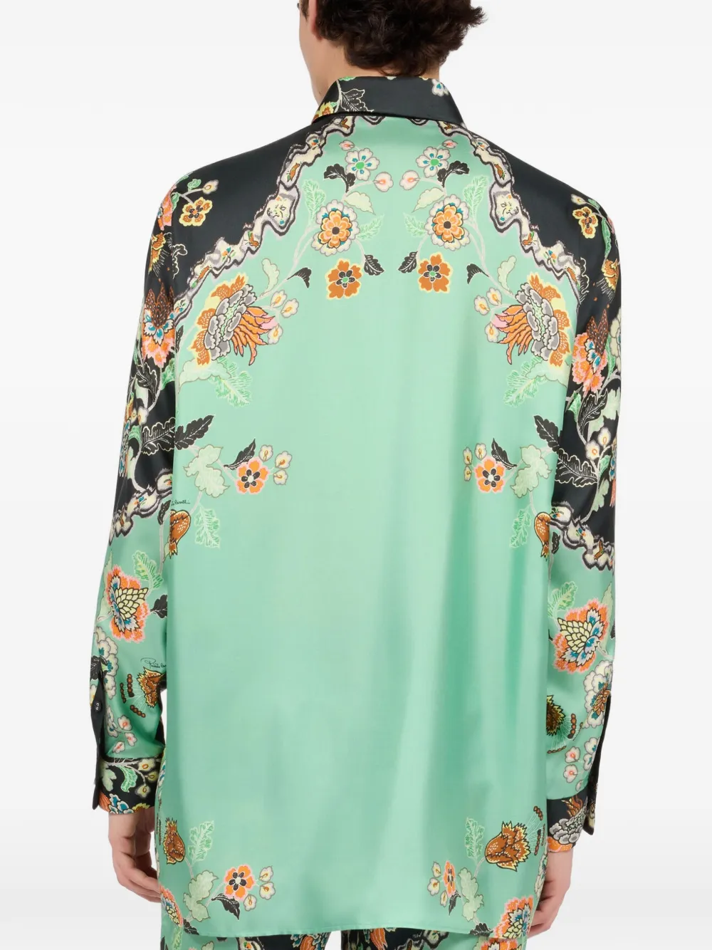 Roberto Cavalli Overhemd met bloemenprint Groen