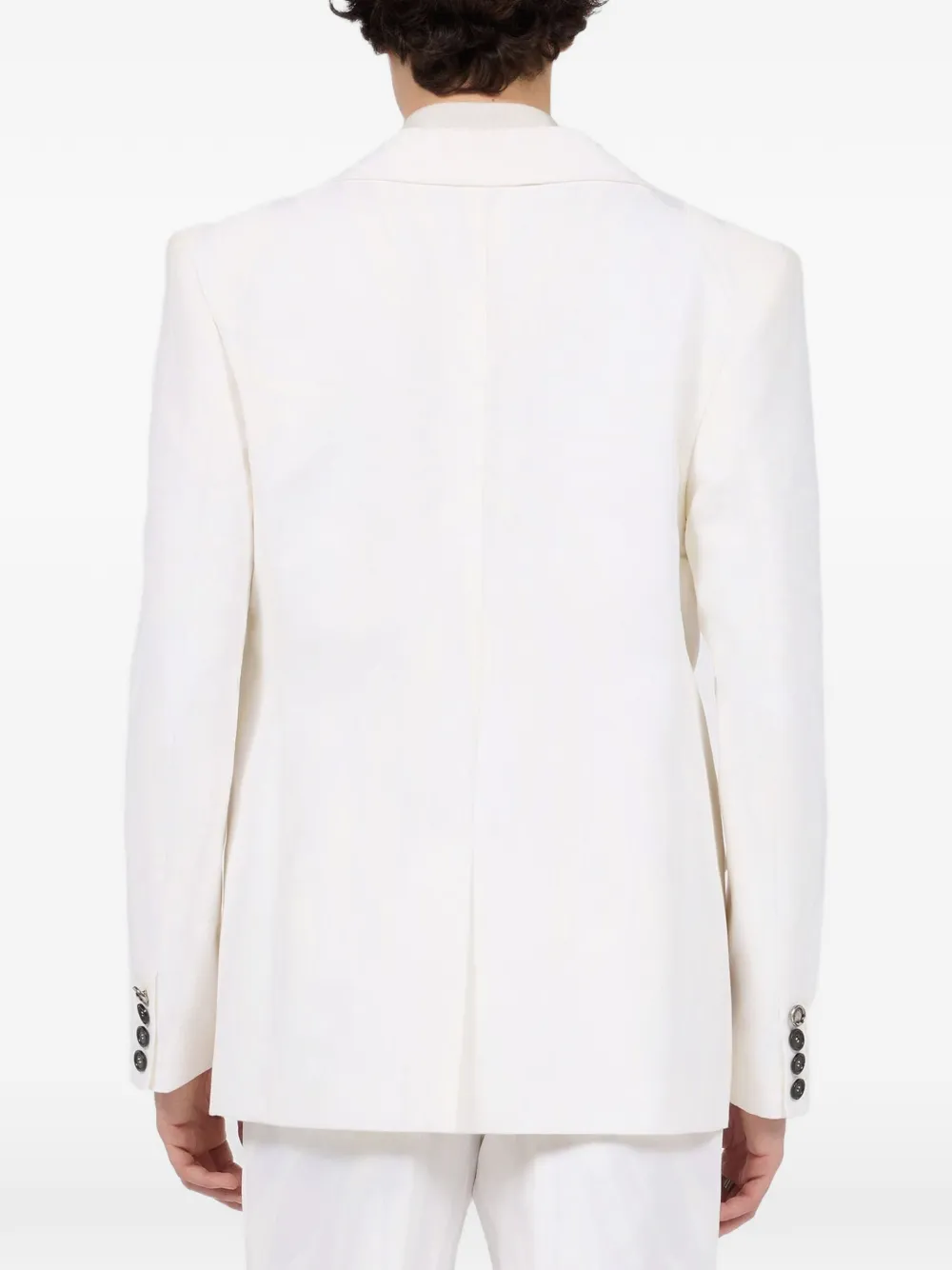 Roberto Cavalli Blazer met enkele rij knopen en puntige revers Wit