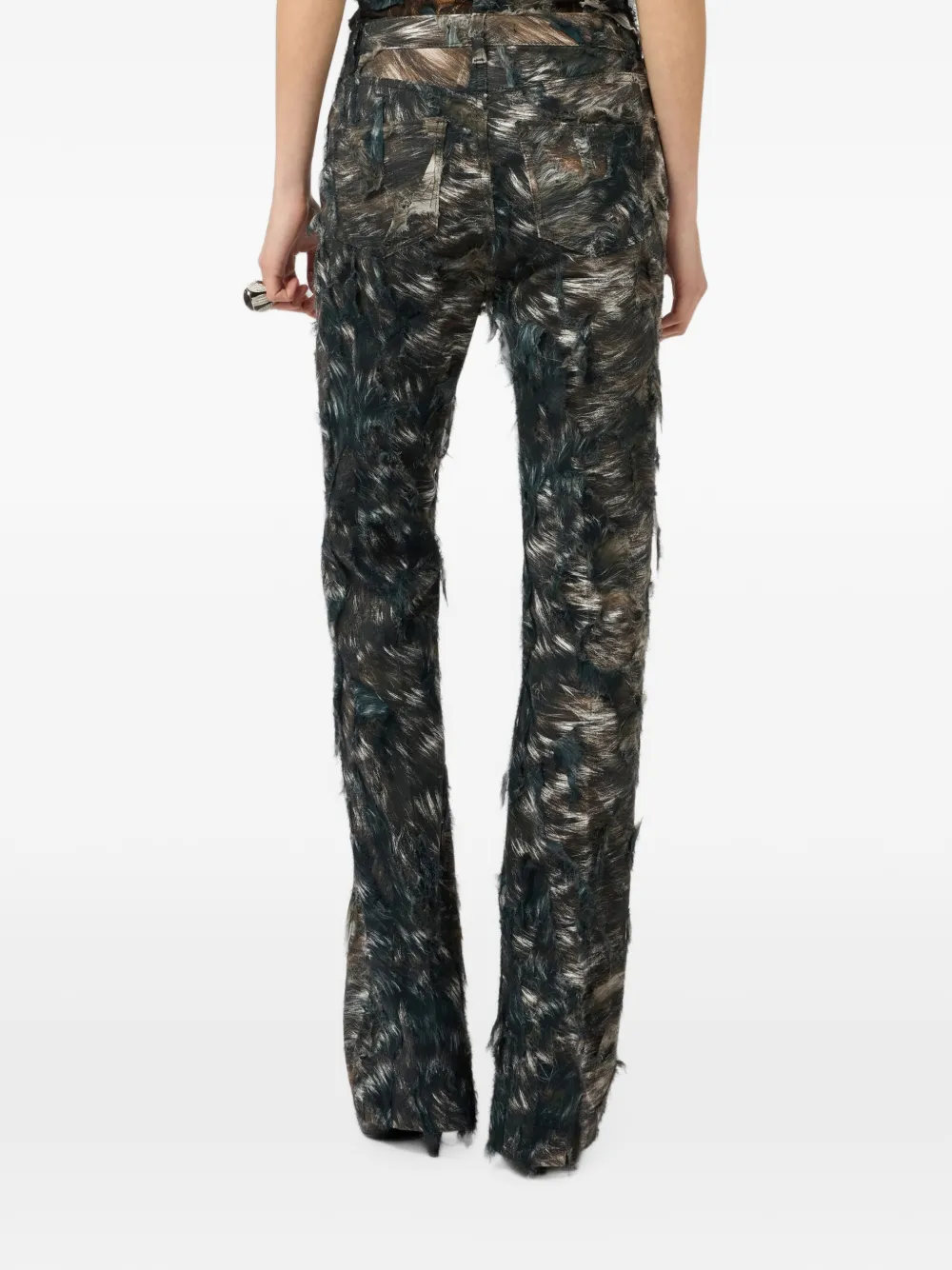 Roberto Cavalli Jeans met dierenprint Zwart