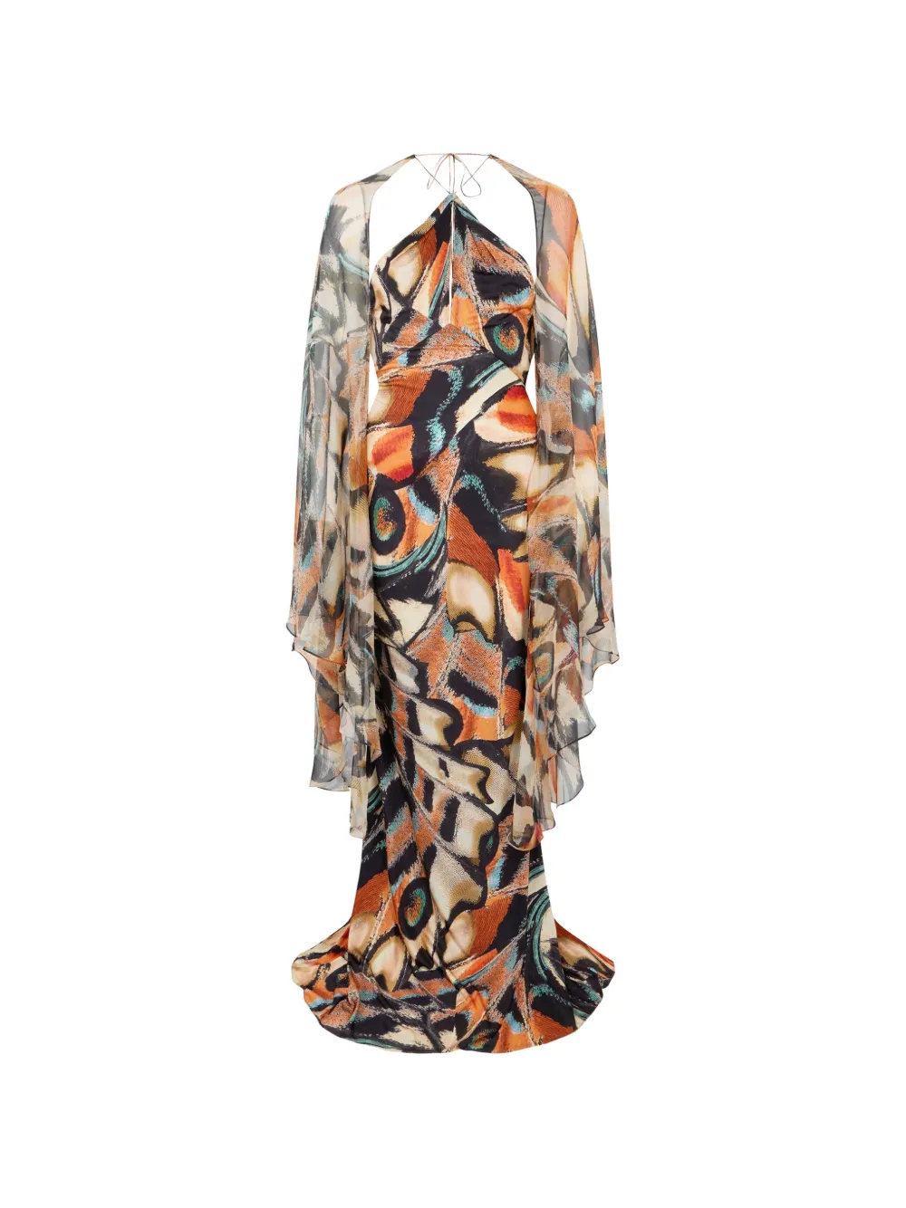Roberto Cavalli Maxi-jurk met open rug Zwart