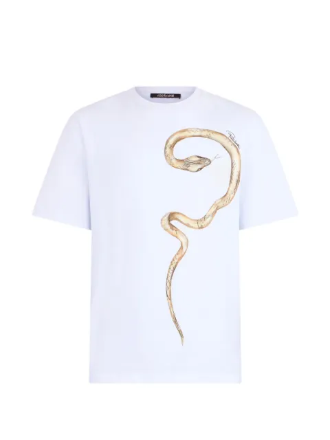 Roberto Cavalli snake-print T-shirt