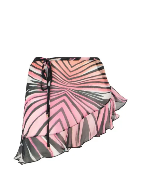 Roberto Cavalli minifalda Ray Of Paradise con volantes