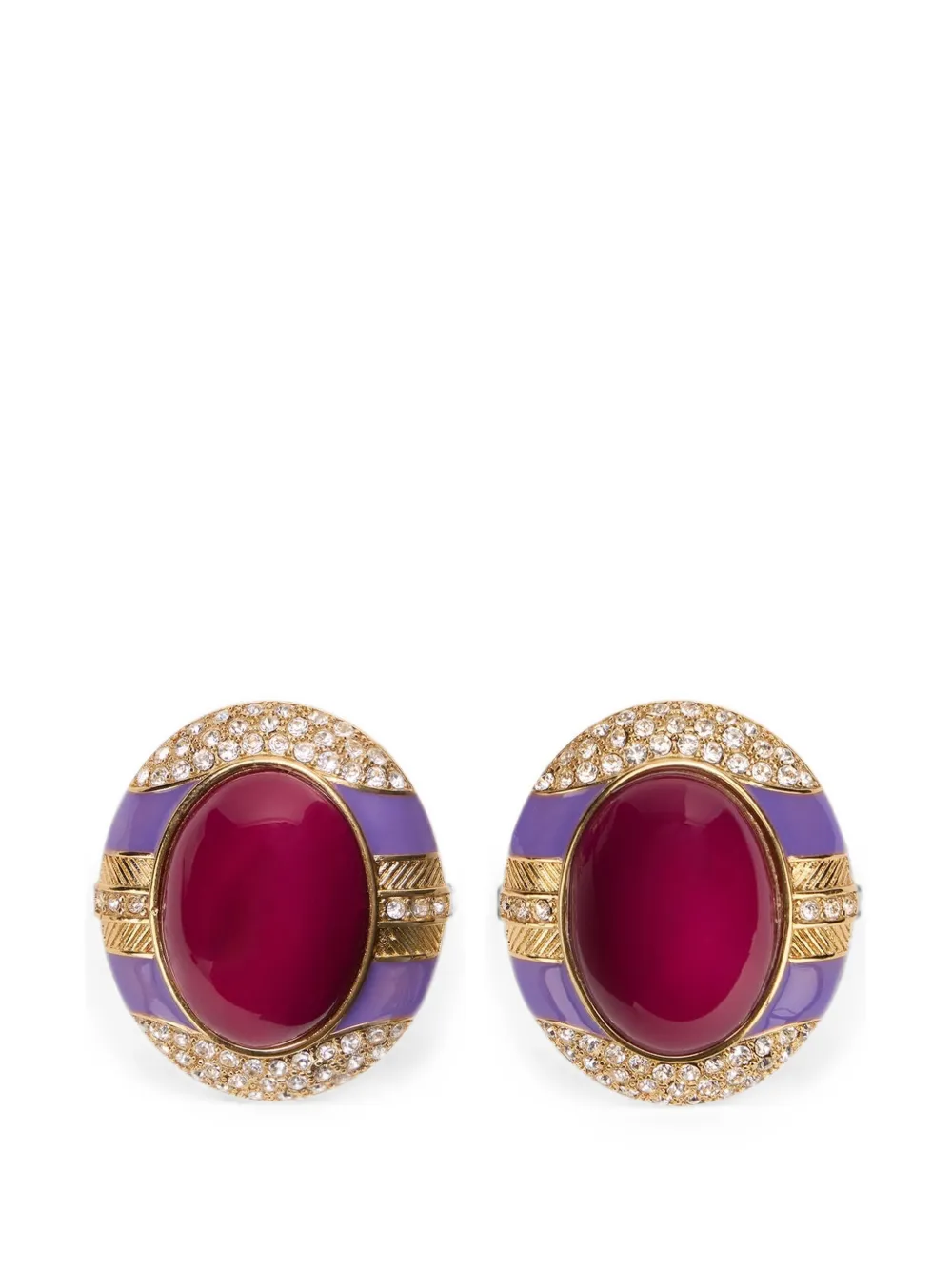 Roberto Cavalli boucles d'oreilles serties de cristaux Roberto Cavalli boucles d'oreilles serties de cristaux