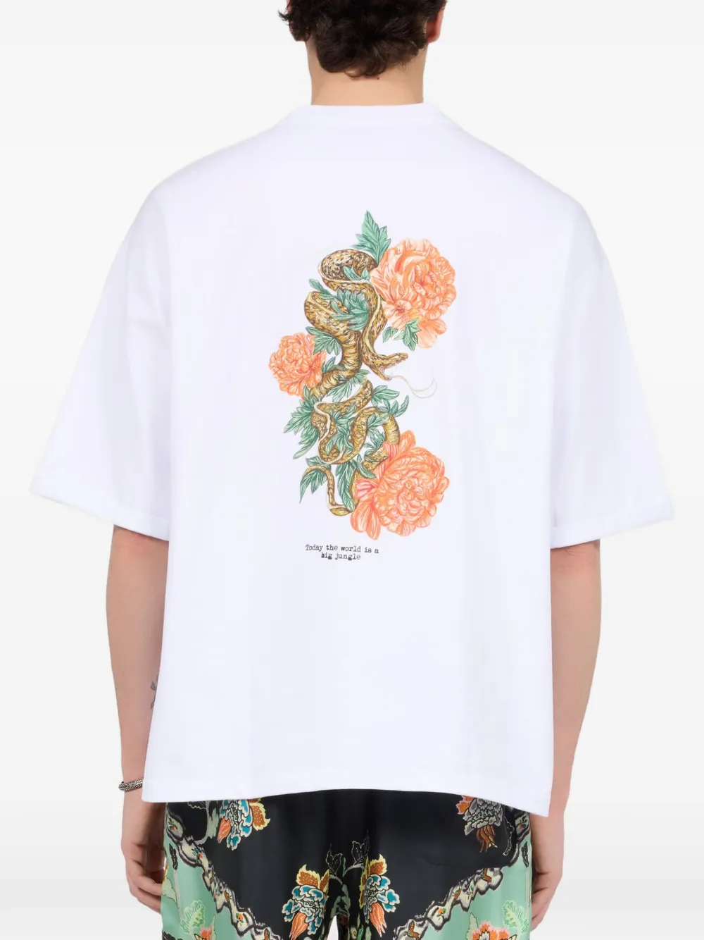 Roberto Cavalli logo-print T-shirt Wit