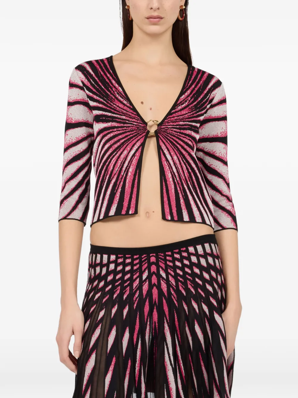 Roberto Cavalli Ray Of Paradise printed cardigan - Pink