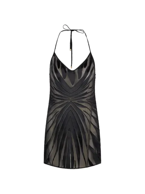 Roberto Cavalli devoré halterneck mini dress