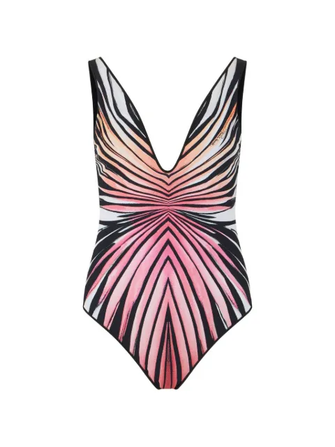 Roberto Cavalli bañador con estampado Ray y cuello en V