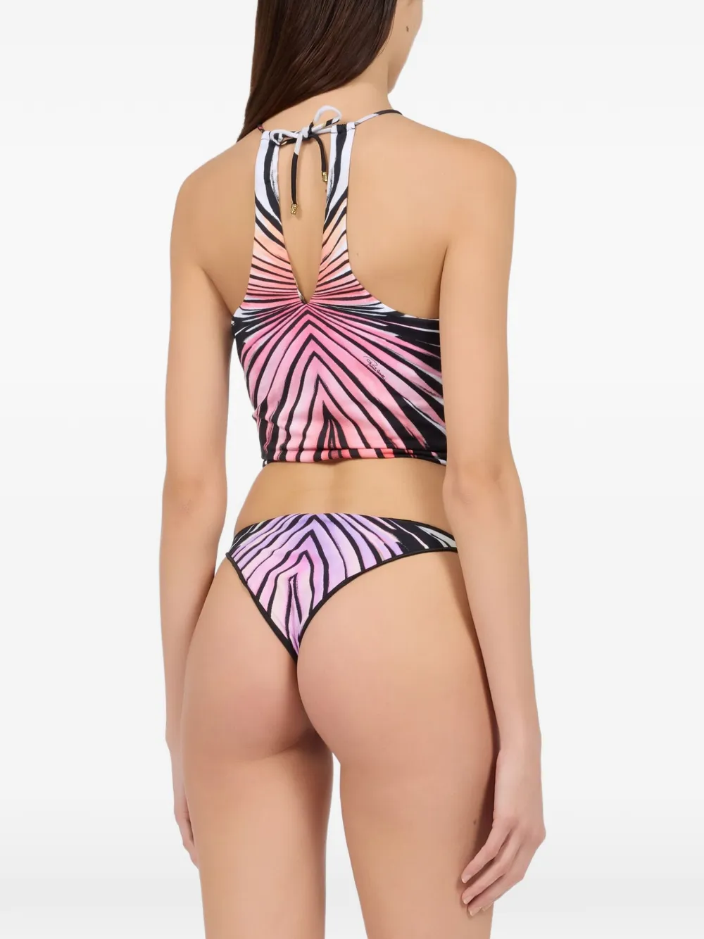 Roberto Cavalli Ray Of Paradise haltertop met zebraprint Roze