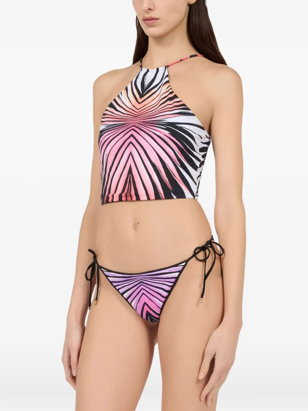 Roberto Cavalli Ray Of Paradise haltertop met zebraprint Roze