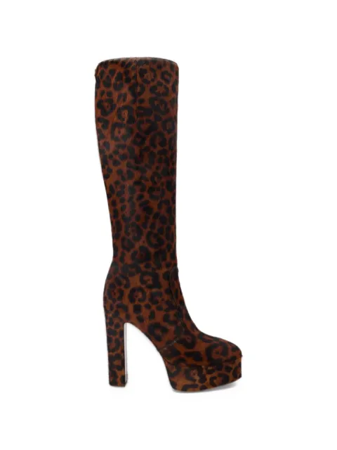 Roberto Cavalli leopard-print platform boots