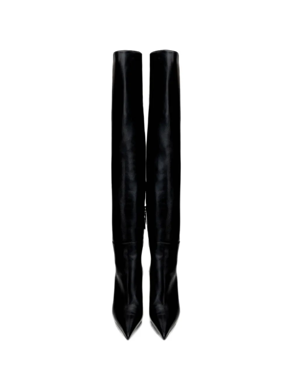 Roberto Cavalli snake-embellished pointed-toe boots Zwart