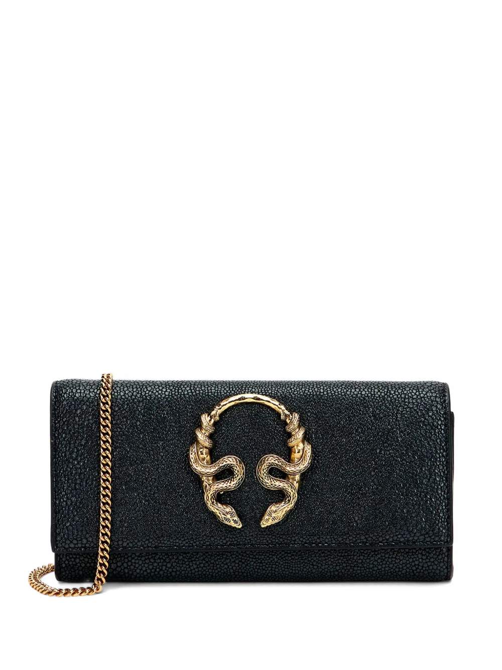 Roberto Cavalli Portafoglio con catena - Nero