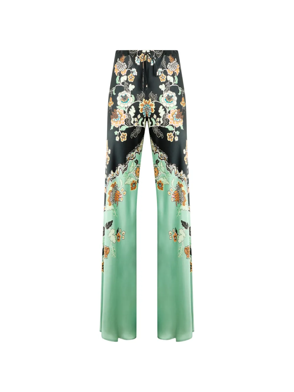 Roberto Cavalli floral-print drawstring trousers - Black