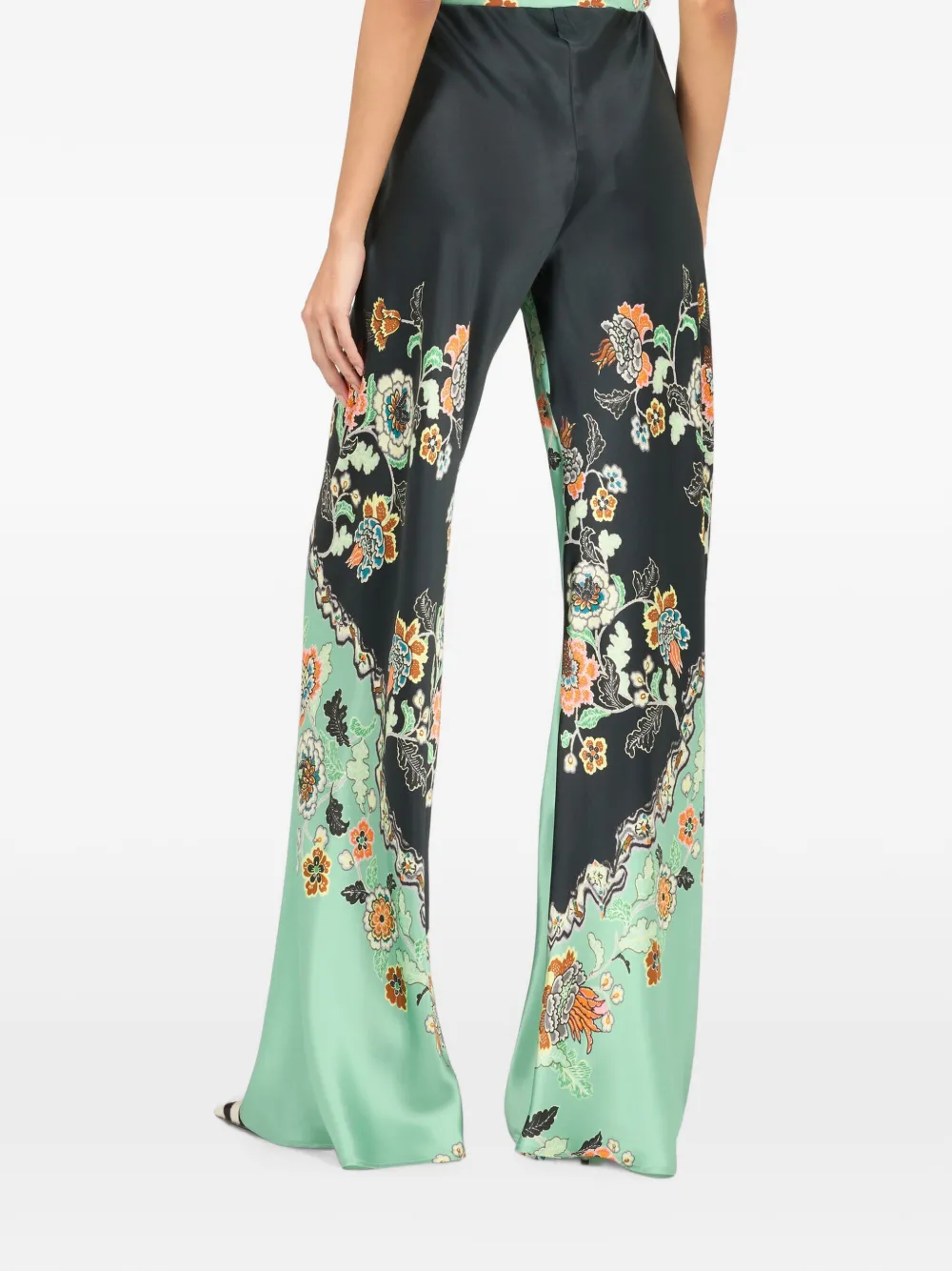 Roberto Cavalli Broek met bloemenprint Zwart